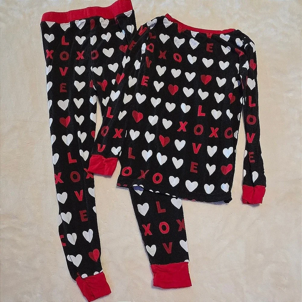 Little Sleepies XOXO Monochrome 4T Toddler Bamboo Pajama Set Unisex